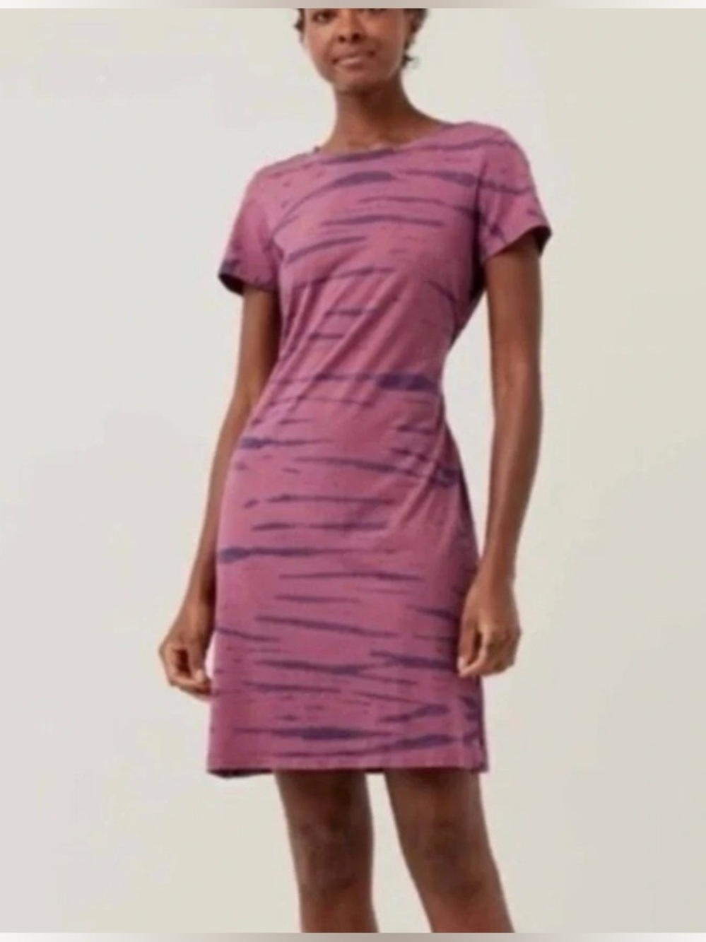 Pact. Far-Out Tie Dye T-Shirt Dress. Pink/Purple. Size XS.